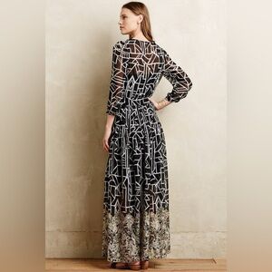 Anthropologie Moulinette Soeurs Equinox Pleated Floral Maxi Dress 12